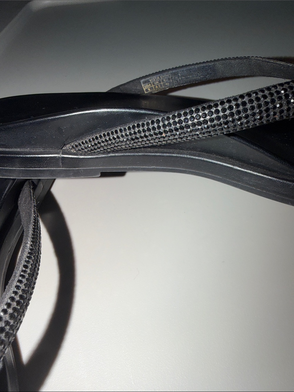 Vionic Black Leather Thong Sandals with Textured Straps - Picture 6 of 6